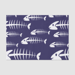 Papier Mousseline Humour de pêche aux os blancs du squelette de pois