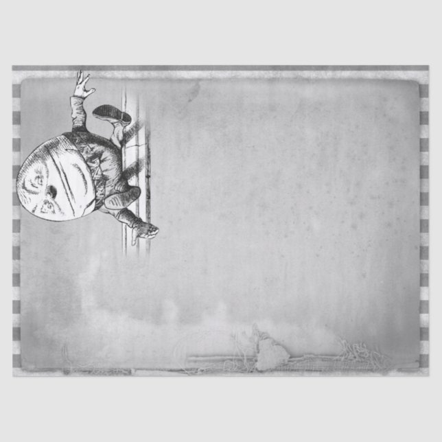 Papier Mousseline Humpty Dumpty Alice au pays des merveilles (Recto)