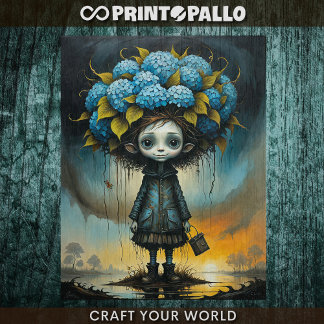 Papier Mousseline Hydrangea alien boy - 