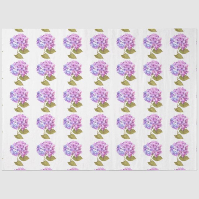 Papier Mousseline Hydrangea Aquarelle série Design 14 (Recto)