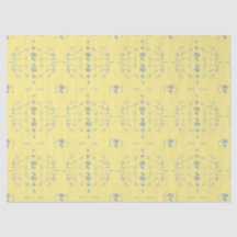 Hydrangea Block Motif jaune et bleu