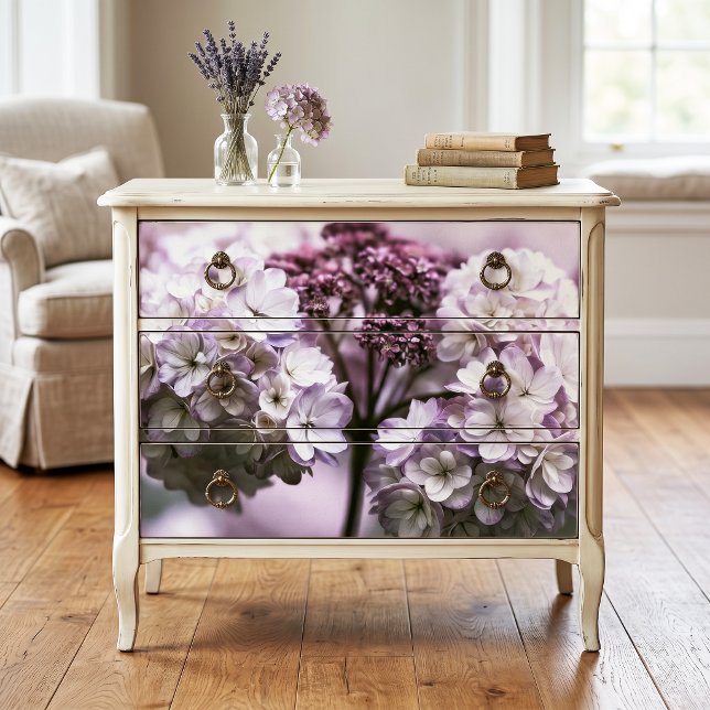 Papier Mousseline Hydrangea Découpe Lilas Ivoire Clair à Tendance Ma (Créateur téléchargé)