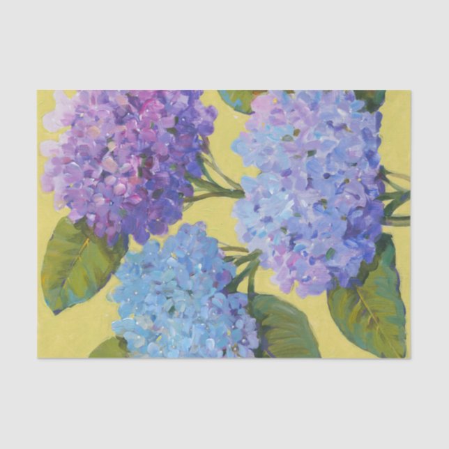 Papier Mousseline Hydrangée de printemps I (Recto)
