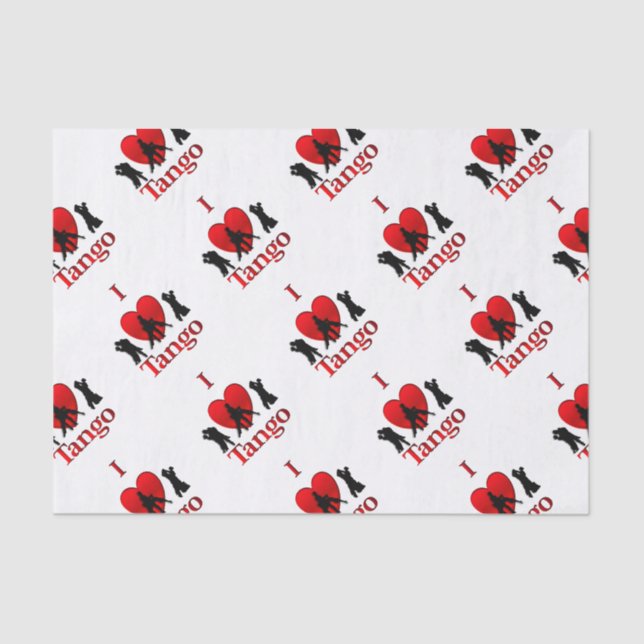 Papier Mousseline I Heart Tango (Recto)