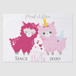 Papier Mousseline I Lots You Llama Customisé Cadeau Lui