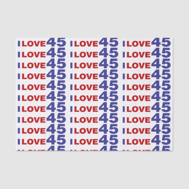 Papier Mousseline I Love 45 (Recto)