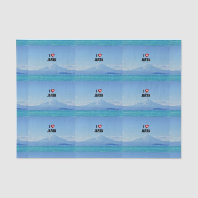 Papier Mousseline "I Love Japan", Mt Fuji (Recto)