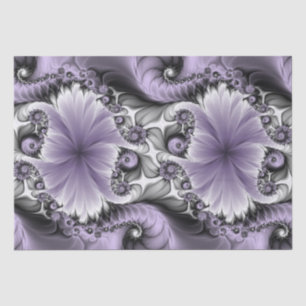 Papier Mousseline Illusion de lilas Art fractal floral abstrait Fant