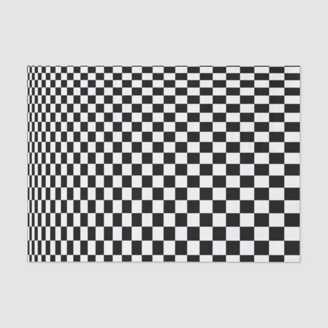 Papier Mousseline Illusion optique Vérificateurs noir et blanc (Recto)