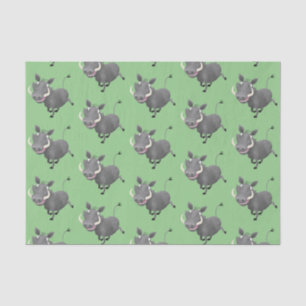 Papier Mousseline Illustration amusante d'un cochon de phacochère af