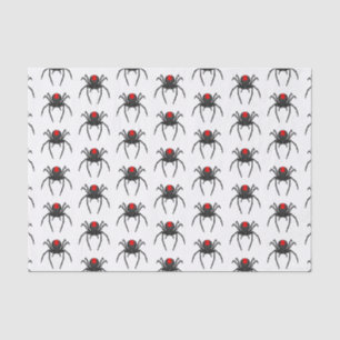 Papier Mousseline Illustration d'araignée noire effrayante