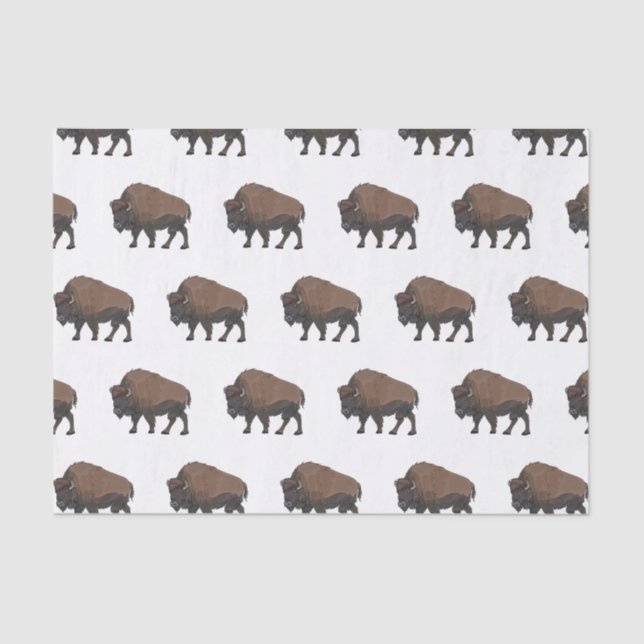 Papier Mousseline Illustration de bison (Recto)