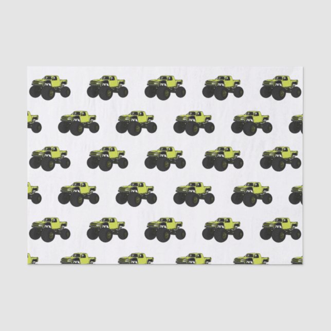 Papier Mousseline Illustration de camion monstre (Recto)