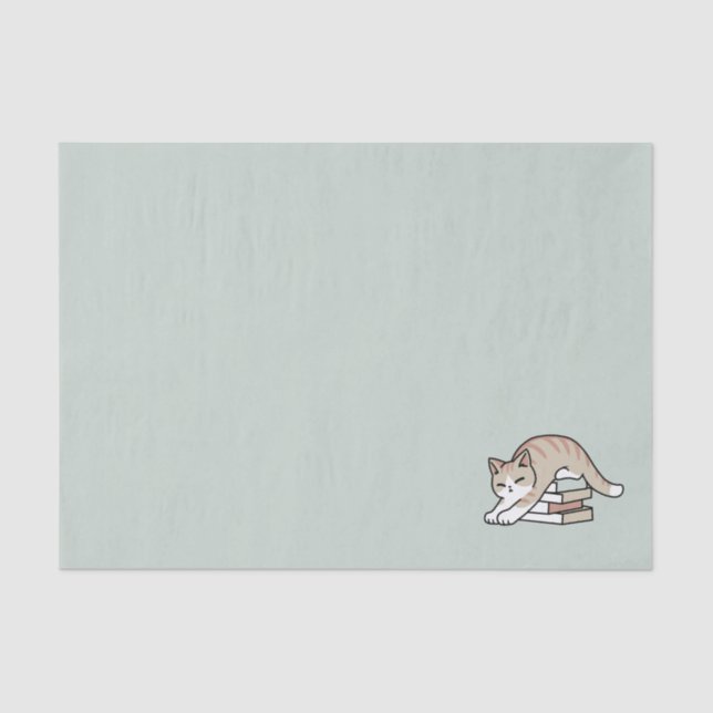 Papier Mousseline Illustration de chat Lover - Curled Up & Cosy (Recto)