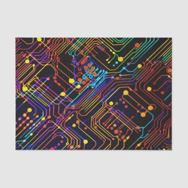 Papier Mousseline Illustration de conception de carte de circuit Cus (Recto)