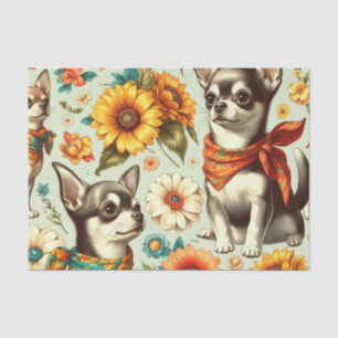 Papier Mousseline Illustration de Cute Retro Chihuahua