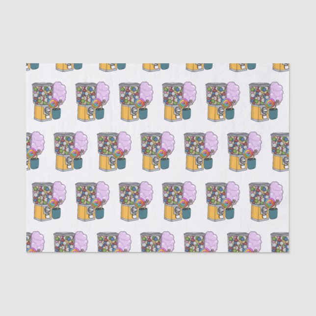 Papier Mousseline Illustration de dessin de bonbon (Recto)