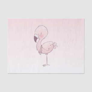 Papier Mousseline Illustration de Flamant rose rose mou