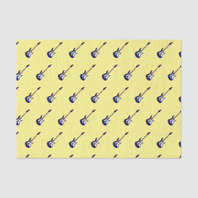 Papier Mousseline Illustration de guitare électrique (Recto)