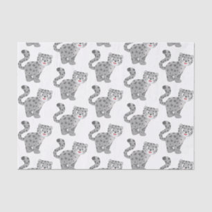 Papier Mousseline Illustration de mignon léopard des neiges