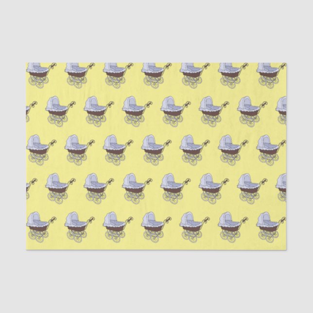Papier Mousseline Illustration de poussette (Recto)