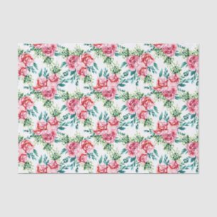 Papier Mousseline Illustration des aquarelles Motifs Roses roses