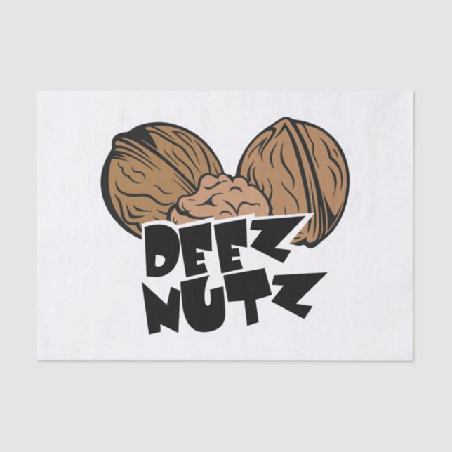 Papier Mousseline Illustration drôle de Deez Nutz (Recto)
