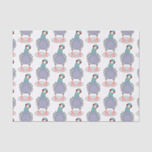 Papier Mousseline Illustration drôle de pigeon curieux