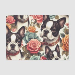Papier Mousseline Illustration du Terrier de Boston