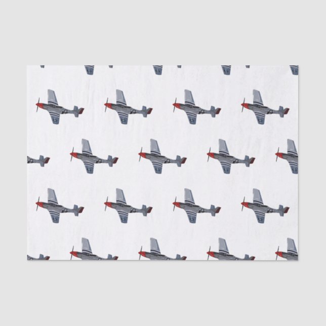 Papier Mousseline Illustration d'un avion de chasse-bombardier (Recto)