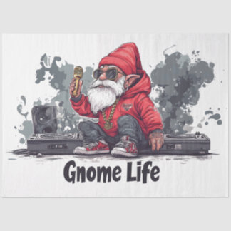 Papier Mousseline Illustration Gnome Hip hop - Gnome Life