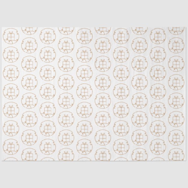 Papier Mousseline Illustration Gold de la boîte cadeau (Recto)
