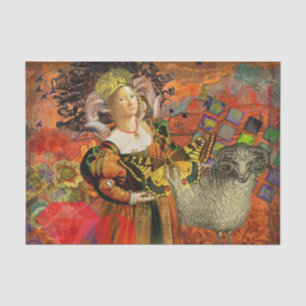 Papier Mousseline Illustration gothique de la femme Aries Orange