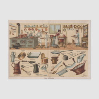 Papier Mousseline Illustration vintage de la cuisine