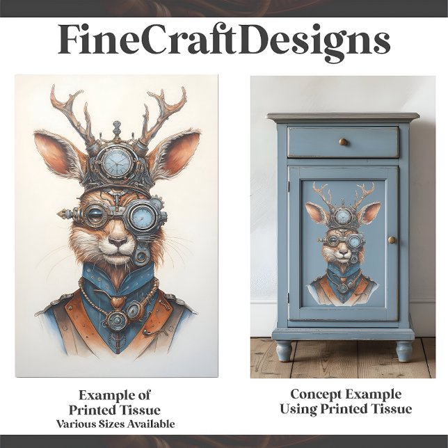 Papier Mousseline Image D6 Découpage numérique mignonne Steampunk Re (Créateur téléchargé)