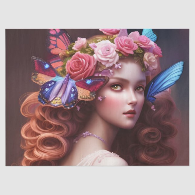 Papier Mousseline Imaginaire Belle Fairy Princesse Découpage (Recto)