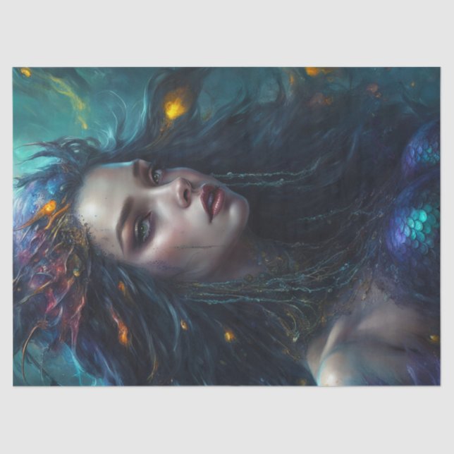 Papier Mousseline Imaginaire Belle Sirène Princesse Découpage (Recto)