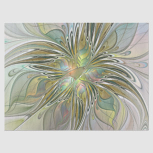 Papier Mousseline Imaginaire Floral Fleur Art Fractal Moderne Avec O