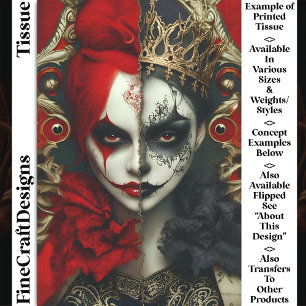 Papier Mousseline Imaginaire foncé Reine gothique Art DA4R Découpage