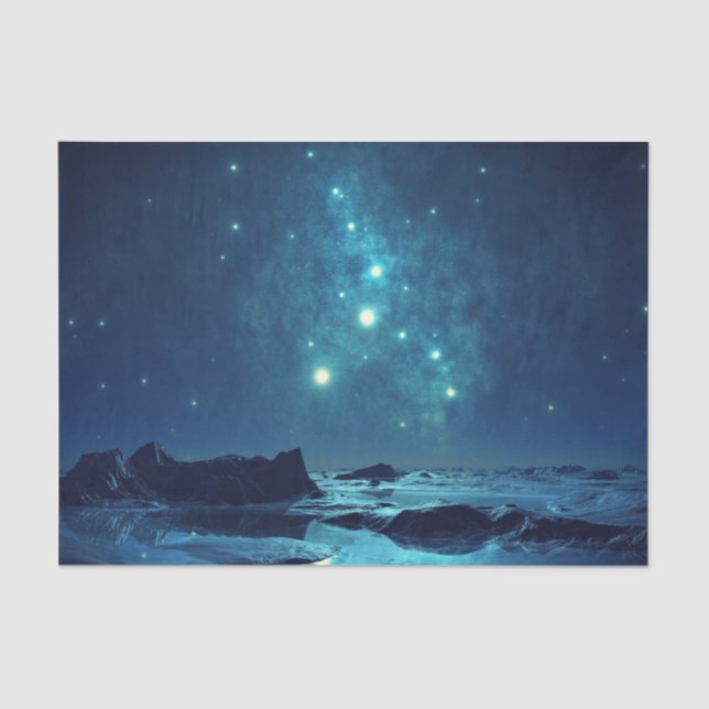 Papier Mousseline Imaginaire Heavenly Night Decoupage Tissu Papier (Recto)