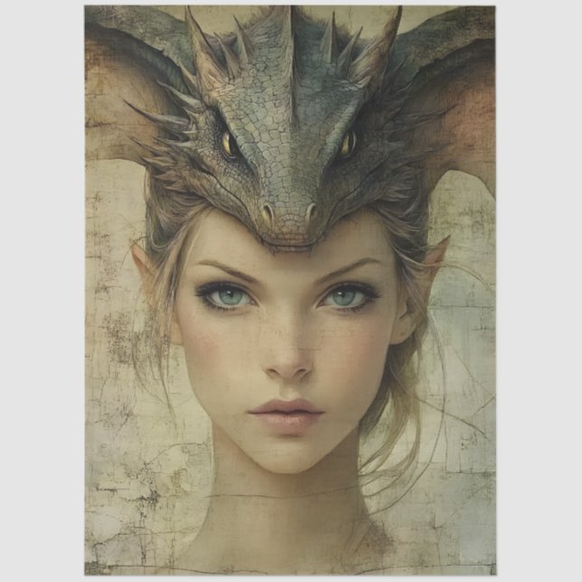 Papier Mousseline Imaginaire lymphatique gothique mythologique Drago (Recto)