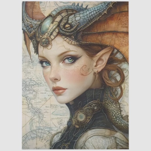 Papier Mousseline Imaginaire lymphatique gothique mythologique Drago (Recto)