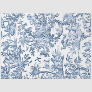 Papier Mousseline Imaginaire Mythique Créatures Vintage Toile-Blue