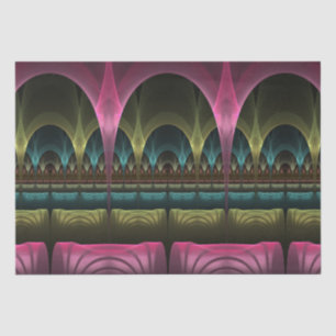 Papier Mousseline Imaginaire spécial Motif Abstrait coloré Fractal