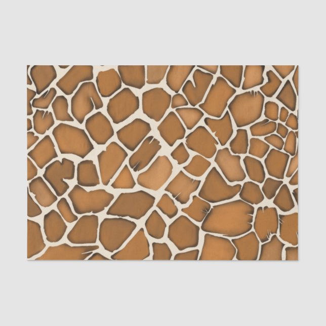 Papier Mousseline Impression à motif de fourrure de girafe (Recto)