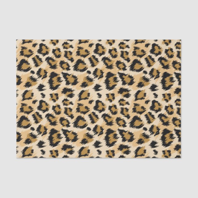 Papier Mousseline Impression Cheetah (Recto)