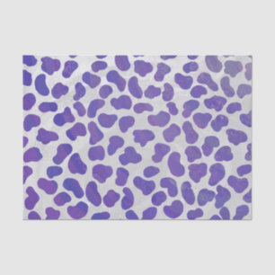 Papier Mousseline Impression dalmate violet et blanche