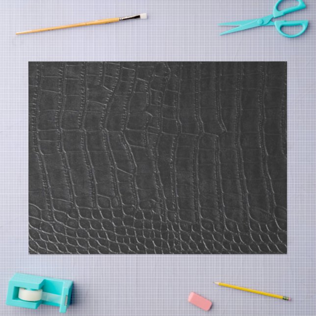 Papier Mousseline Impression de cuir de faux crocodile alligator noi (Artisanat)