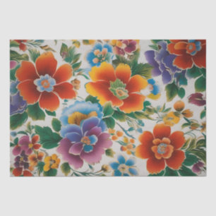 Papier Mousseline Impression de fleurs italiennes Decoupage /