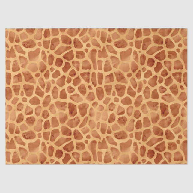 Papier Mousseline Impression de girafe aquarelle (Recto)